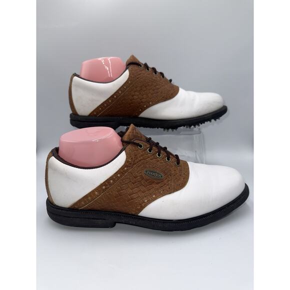 Footjoy eComfort‎ Golf Shoes Woven Saddle Oxfords White Mens 57752 Size 9.5 M - Picture 14 of 14